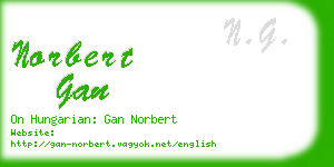 norbert gan business card